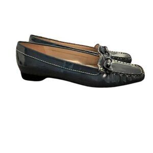 Talbots Smokey Blue Patent Leather Loafers Flats - LNC